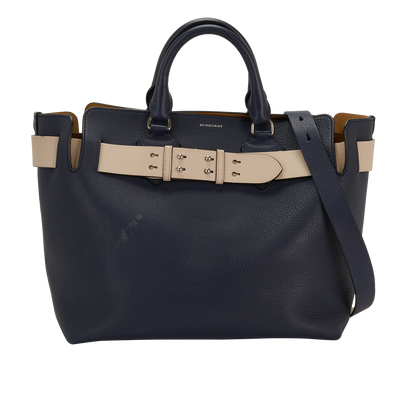 Belt Bag, &pound;270, Handbags, Navy, Leather, Front view